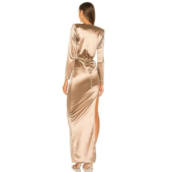 Bronx and Banco Farrah Maxi Dress in Gold XSmall New - Picture 4 of 4
